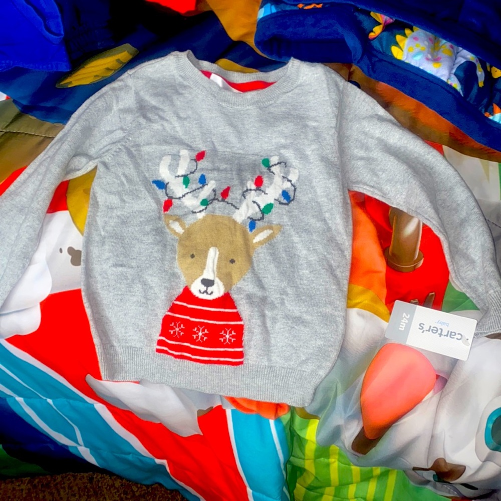 Carters Christmas sweater 24M